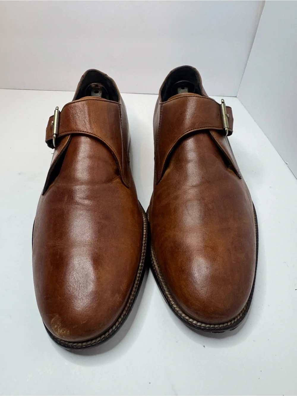 Cole Haan Brown Leather Single Monk Strap Men's Shoes Size 9M